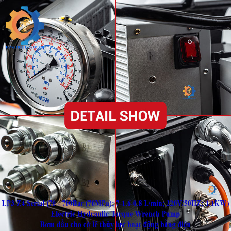 Electric Servo Motor Hydraulic Torque Wrench Pump LP3-Z4 - Ảnh 7