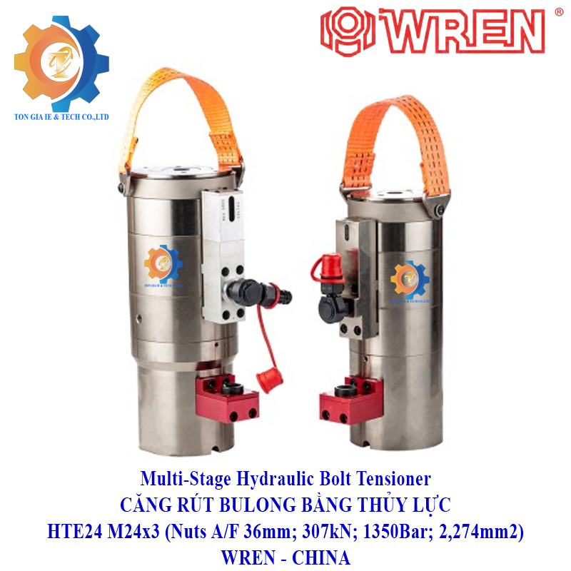 Căng rút bulong bằng thủy lực HTE24 M24x3 Wren China - Ảnh 11