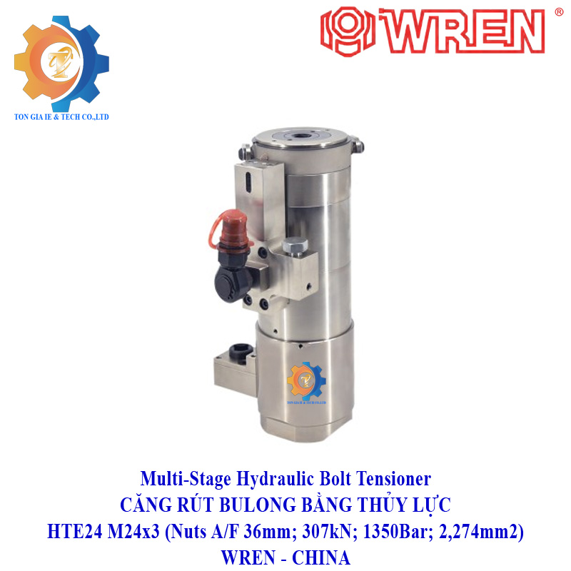 Căng rút bulong bằng thủy lực HTE24 M24x3 Wren China - Ảnh 4