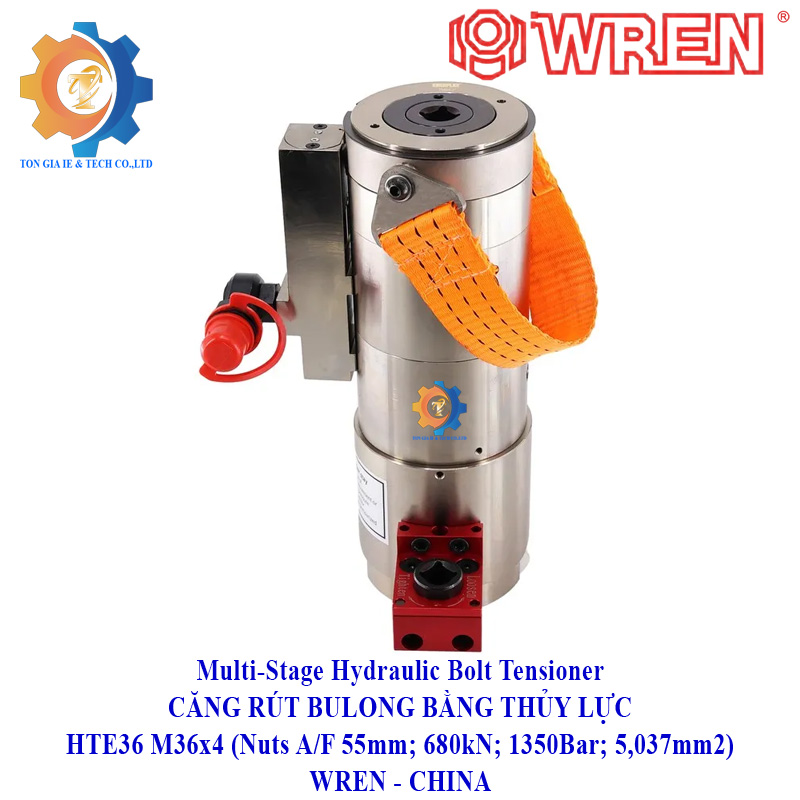 Căng rút bulong bằng thủy lực HTE36 M36x4 Wren China - Ảnh 7