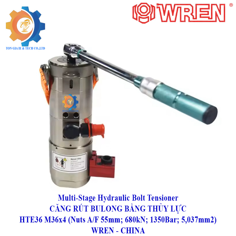 Căng rút bulong bằng thủy lực HTE36 M36x4 Wren China - Ảnh 9