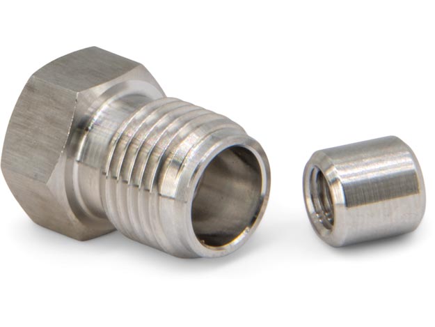 43701, Ultra-High Pressure Fitting, Gland Nut with Sleeve, .38" cone - Enerpac
