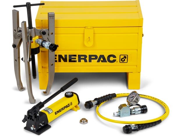 BHP152, 14 Ton, Hydraulic Grip Puller Set with Hand Pump - Enerpac