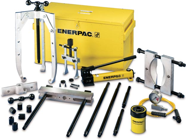 BHP3751G, 36 Ton, Hydraulic Master Puller Set with Hand Pump - Enerpac