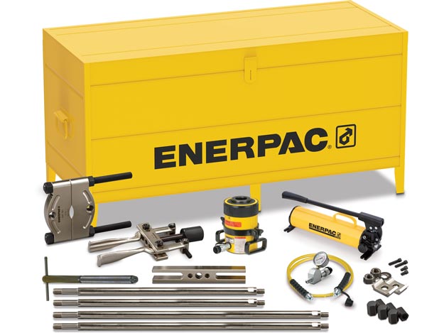 BHP561G, 25 Ton, Hydraulic Cross Bearing Puller Set with Hand Pump - Enerpac