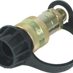 C211, 3/8" NPTF, High Flow Ram Coupler Half with Dust Cap | Simplex - Simplex