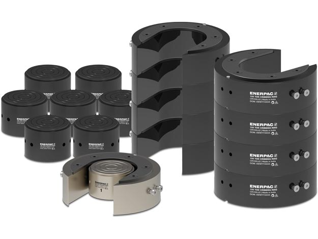 CR150L, 150 ton Tall Cribbing Ring Set for HCR1504 and RAR1504 Cylinders - Enerpac