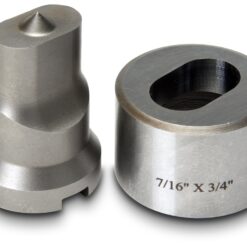 DS12, Punch and Die Set, Oblong Hole Shape, 0.38 x 0.75 in (9,5 x 19 mm) Hole Size | Simplex - Simplex