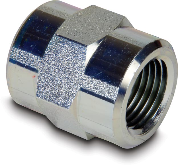 FZ1625, High Pressure Fitting, Reducing Connector, 10,000 psi Maximum Operating Pressure, Connection from 1/2" NPTF Female to 3/8" NPTF Female - Enerpac