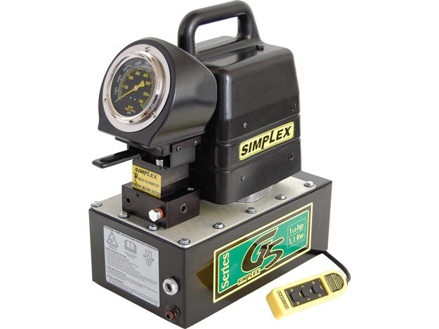 G5122, Electric Hydraulic Pump, 2/2 Manual Valve, 55 in3/min (901,3 cm3/min) Oil Flow at 10,000 psi (700 bar), 1.5 Gallon (5,68 l) Usable Oil, 115V | Simplex - Simplex