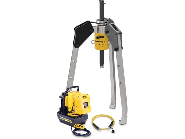 GPS100EB, 100 Ton, Hydraulic Sync Grip Puller Set with Electric Pump 115V - Enerpac