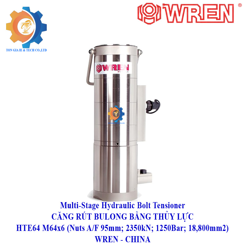 Căng rút bulong bằng thủy lực HTE64 M64x6 Wren China - Ảnh 5
