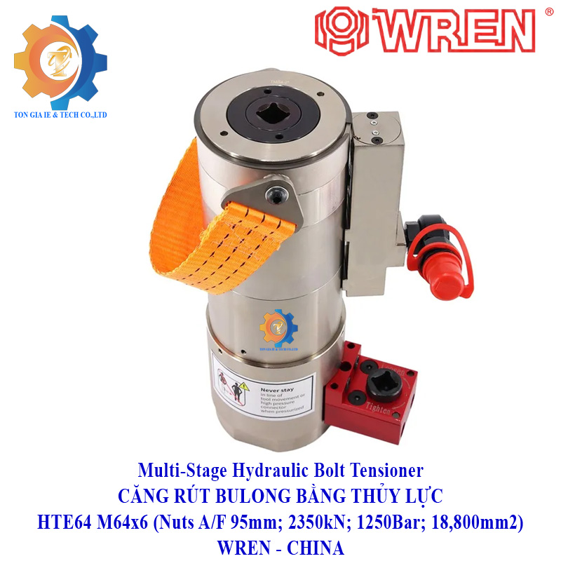 Căng rút bulong bằng thủy lực HTE64 M64x6 Wren China - Ảnh 6