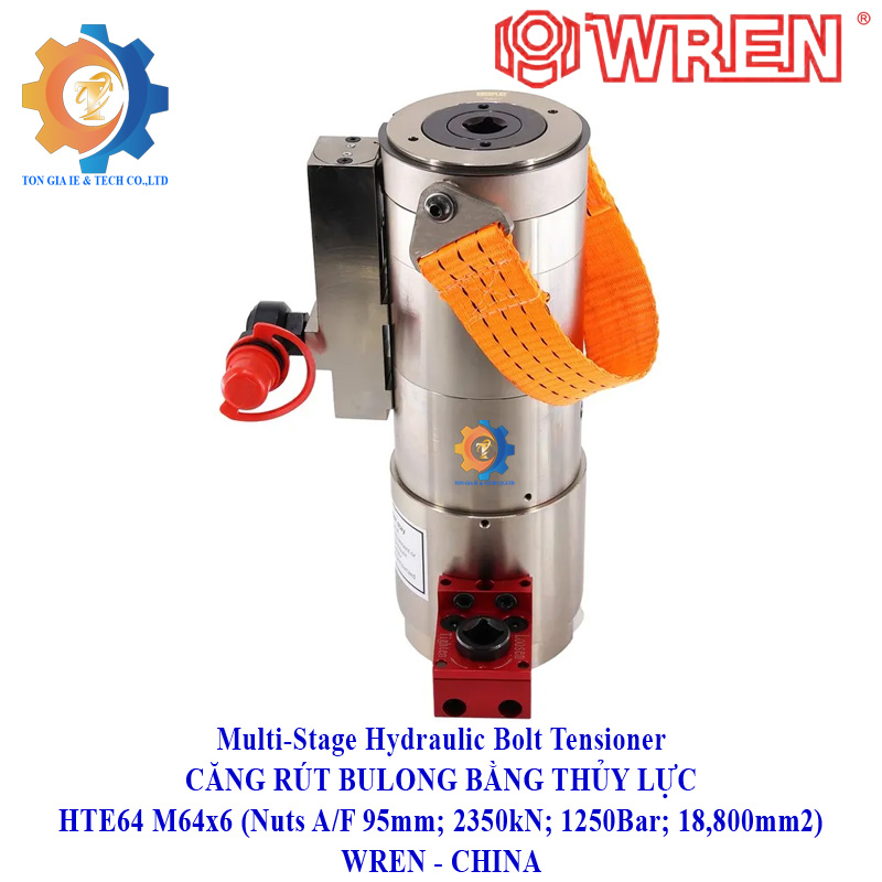 Căng rút bulong bằng thủy lực HTE64 M64x6 Wren China - Ảnh 7