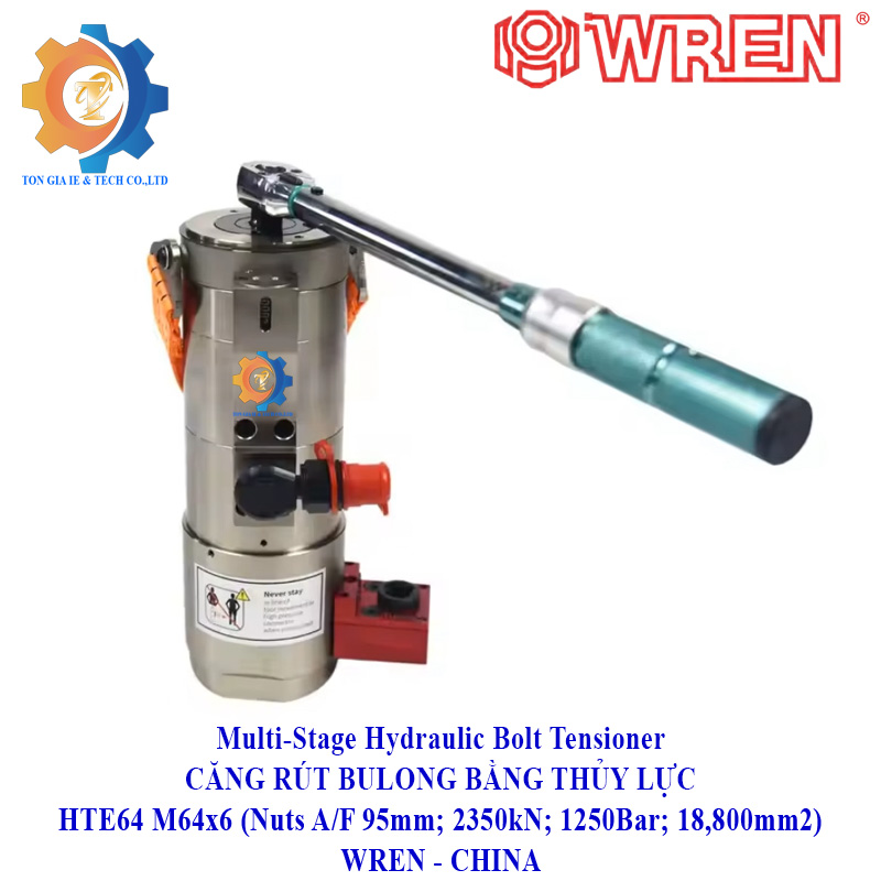 Căng rút bulong bằng thủy lực HTE64 M64x6 Wren China - Ảnh 9