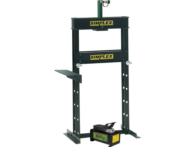IAS1010, 10 Ton (89 kN), H-Frame Hydraulic Press with R1010 Single-Acting Cylinder and GA90 Air Pump | Simplex - Simplex