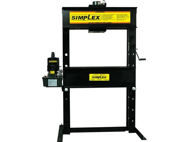 IED556, 55 Ton (489,3 kN), H-Frame Hydraulic Press with RDA556 Double-Acting Cylinder and G4172 Electric 115V Pump | Simplex - Simplex