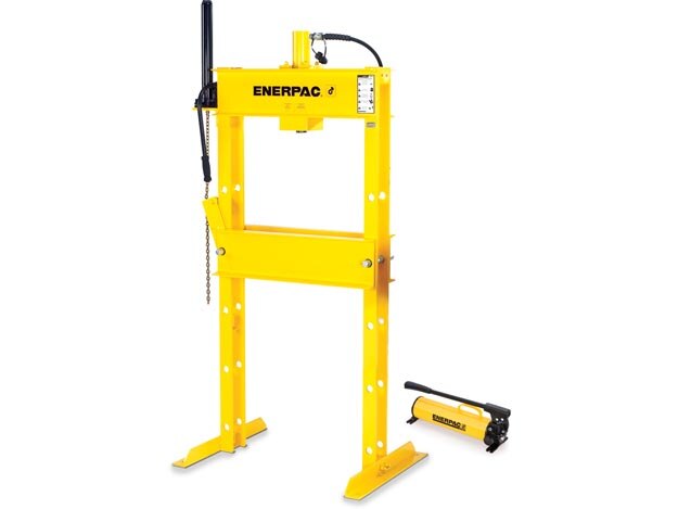 IPH5031, 50 Ton, H-Frame Hydraulic Press with Hand Pump and Manual Valve - Enerpac