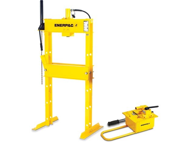 IPH5080, 50 Ton, H-Frame Hydraulic Press with Hand Pump and Manual Valve - Enerpac