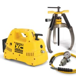 LGHS310C, 10 Ton, 3 Jaw, Hydraulic Lock-Grip Puller Set with Cordless Pump, 230V - Enerpac