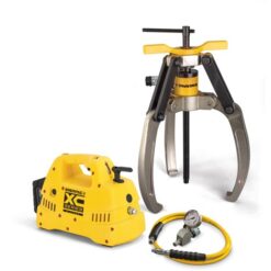 LGHS324C, 24 Ton, 3 Jaw, Hydraulic Lock-Grip Puller Set with Cordless Pump, 115V - Enerpac