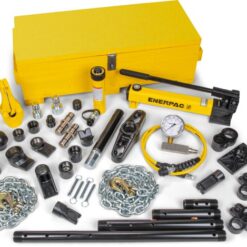 MS210, 5 Ton, Hydraulic Cylinder and Hand Pump Set with 35 Cylinder Attachments - Enerpac