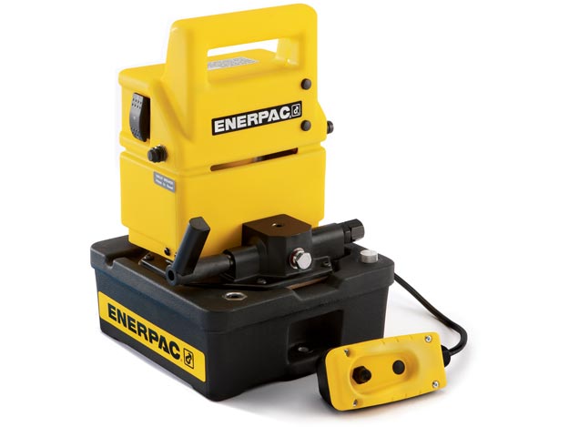 PUJ1400E, Two Speed, Economy Electric Hydraulic Pump, 4/3 Manual Valve, 230V, For use with Double-Acting Cylinders - Enerpac