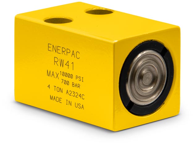 RW41, 4970 lbs Capacity, .62 in Stroke, General Purpose Hydraulic Cylinder, Block Model - Enerpac