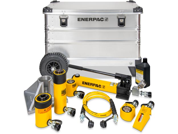 SC20HTBW, 20 Ton, Four Hydraulic Cylinders and Hand Pump Wheeled Toolbox Set - Enerpac