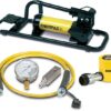 SCL101FP, 10 Ton, 1.5 in Stroke, Low Height Hydraulic Cylinder and Foot Pump Set - Enerpac