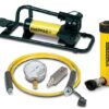 SCR106FP, 10 Ton, 6.13 in Stroke, Hydraulic Cylinder and Foot Pump Set - Enerpac