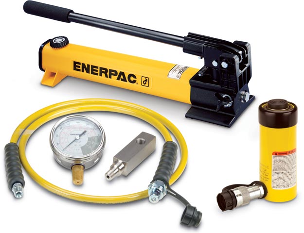 SCR156H, 15 Ton, 6 in Stroke, Hydraulic Cylinder and Hand Pump Set - Enerpac