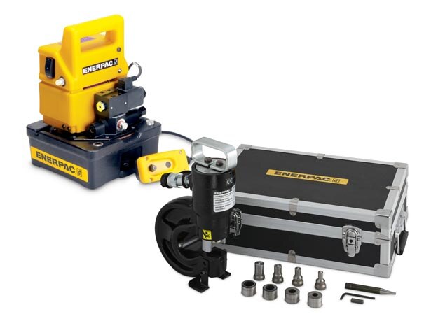 SP35SPE, 35 Ton, Hydraulic Punch and Standard Die Set with Electric Pump 230 VAC - Enerpac