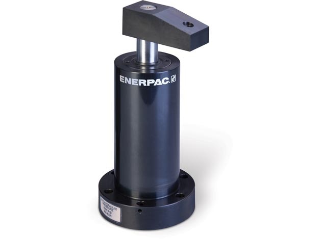MPFL300V, 37,8 kN Force, Collet-Lok Swing Cylinder, Lower Flange, Left Turn (metric) - Enerpac