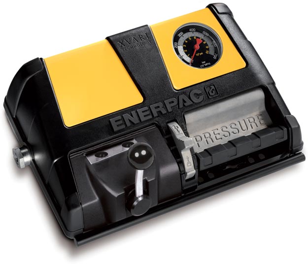 XA11VG, Air Driven Hydraulic Pump, 4/3 Valve, 61 in3 Usable Oil, Integrated Pressure Gauge, For use with Double-Acting Cylinder or Tool - Enerpac